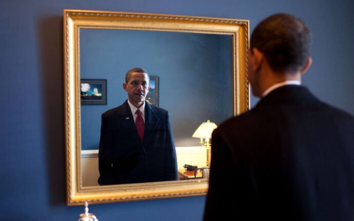 Mirrored Leadership - Barack Obama Looks in the Mirror